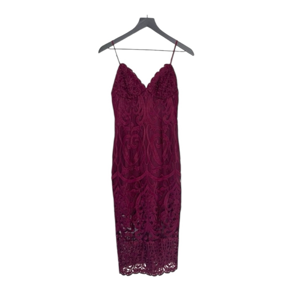 NWT Bardot wine colored fancy lacy dress